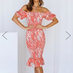 Hello Molly Smocked Midi Dress - Size 4